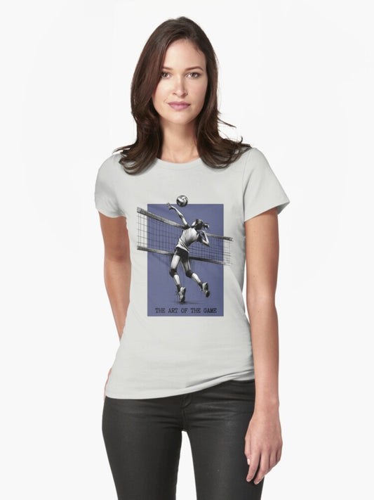The Art of the Game: Volleyball Collection. Fitted T-Shirt