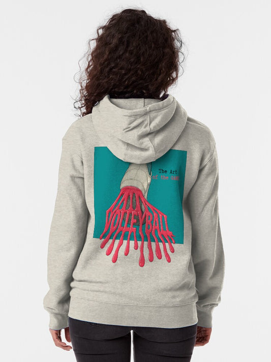 Funny Volleyball Design. Game-ready. Zipped Hoodie