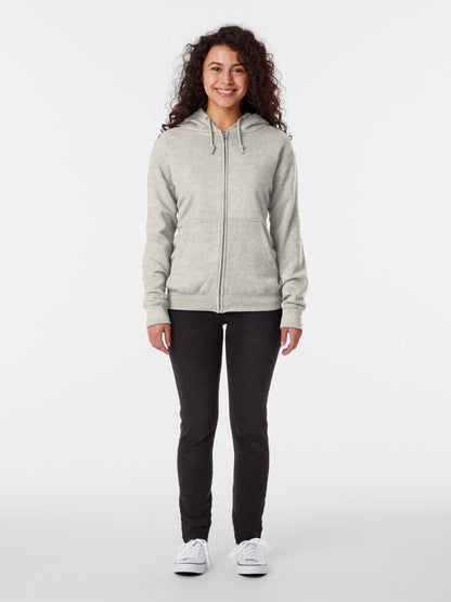 Funny Volleyball Design. Game-ready. Zipped Hoodie